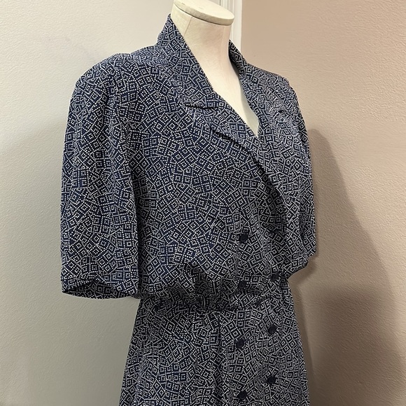 VINTAGE Liz Claiborne Double Chested Aline Maxi Dress size 12 - Picture 4 of 10